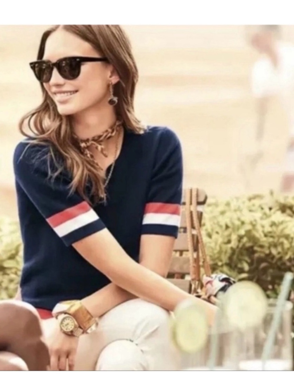 Cabi Nautical Shell Sweater Style 5134